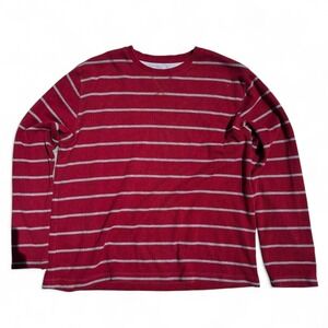 George red & white striped long sleeve shirt - L